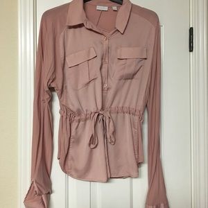 Waist-tied blouse